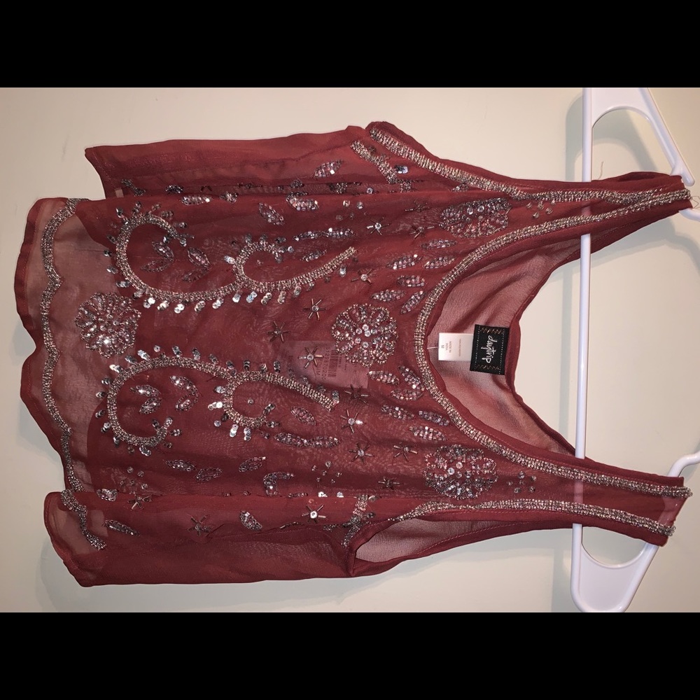 NWT Beaded crop top.